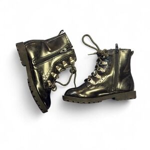 Wonder Nation - Combat Boots - Girls - 12 - Black - Y2K Chunky Lug